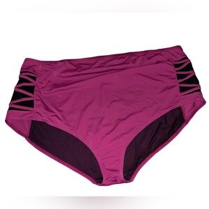 Torrid Maroon High Rise Swim Bottoms EUC****FINAL MARKDOWN****
